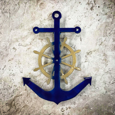 Anchor and wheel wall hanging