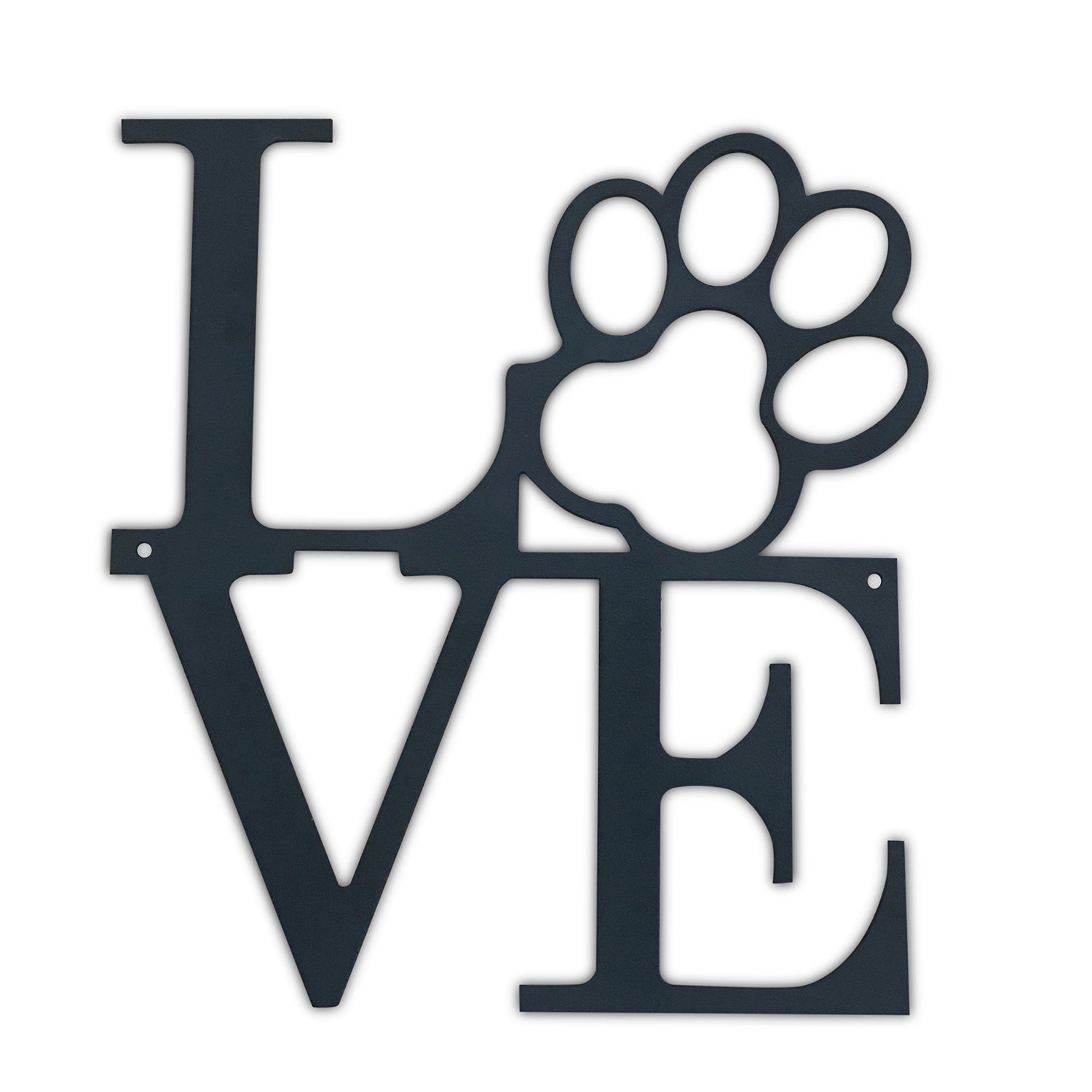 Dog paw love wall sign