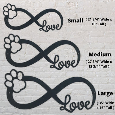 Dog Paw Infinity Love Sign