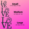 Dog paw love wall sign