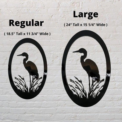 Heron Oval Wall Hanging